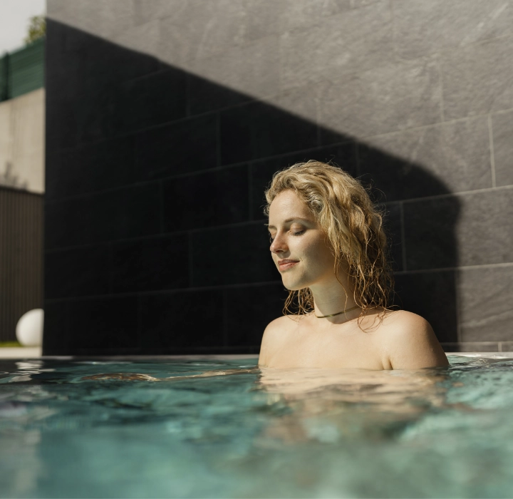 Woman in the spa area